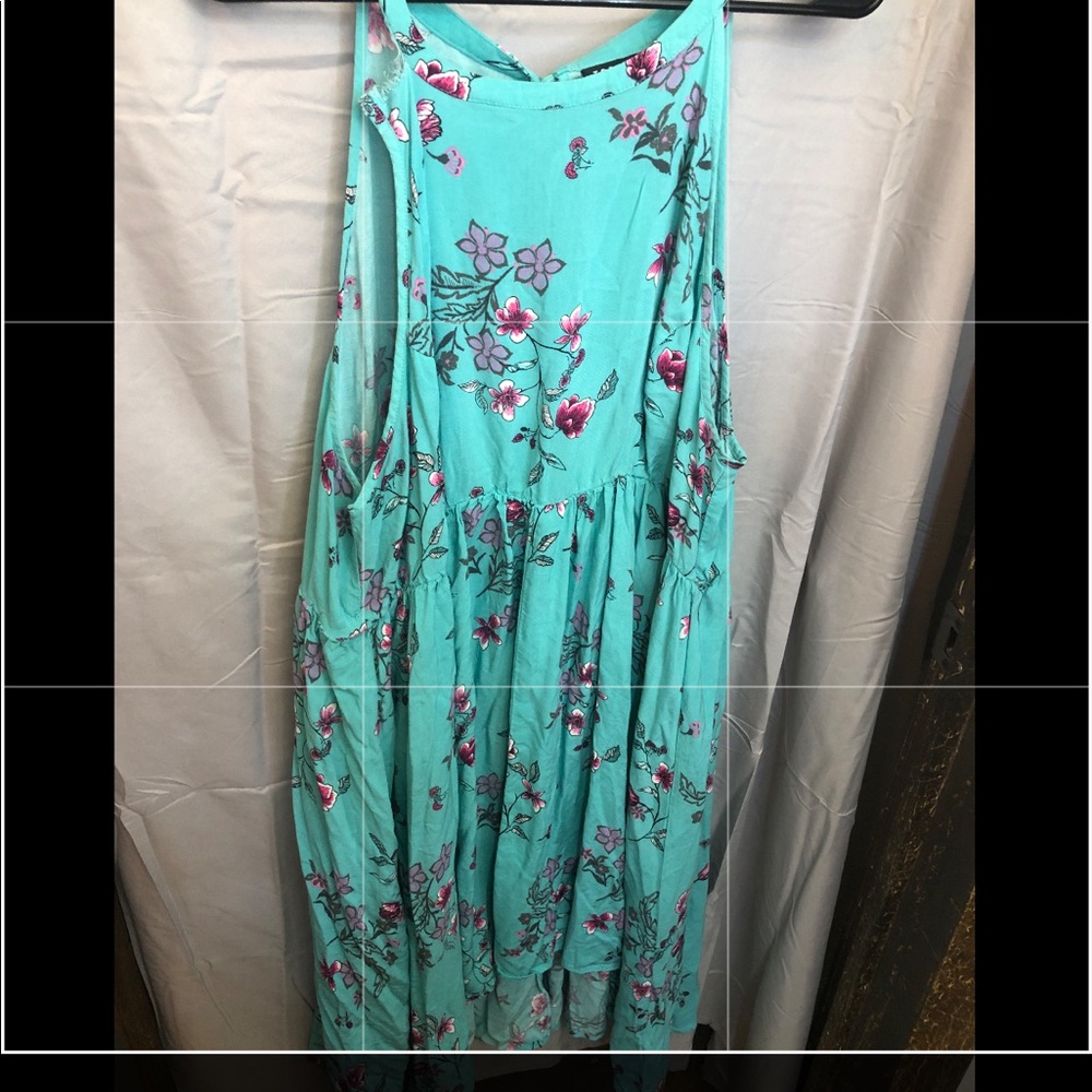 Hi-Lo Halter Floral Sun Dress